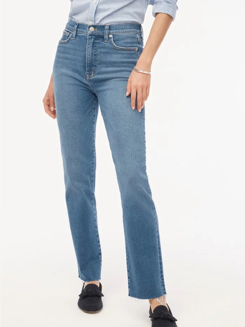 J. Crew Stovepipe High Rise Raw Hem Woman’s Jeans. Size 30.